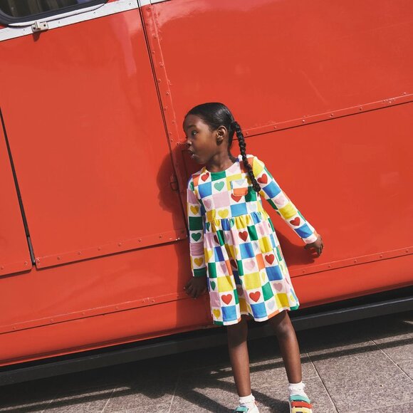 NWOT Mini Boden Long Sleeve Fun Jersey Dress - Picture 3 of 5